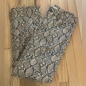 Zara snakeskin pants; size 2